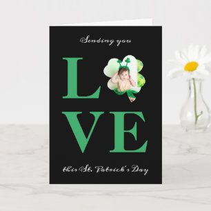 Sending you Love Photo Shamrock St. Patrick's Day Card