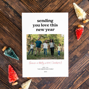 Sending You Love This New Year Photo  Holiday Card