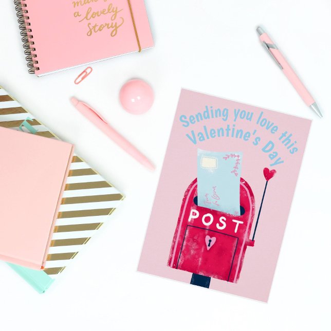 Sending you love this Valentine's Day mailbox Holiday Card (Creator Uploaded)