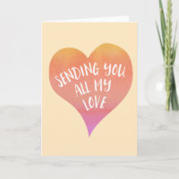 Sending you Love Watercolor Get Well Soon Empathy
