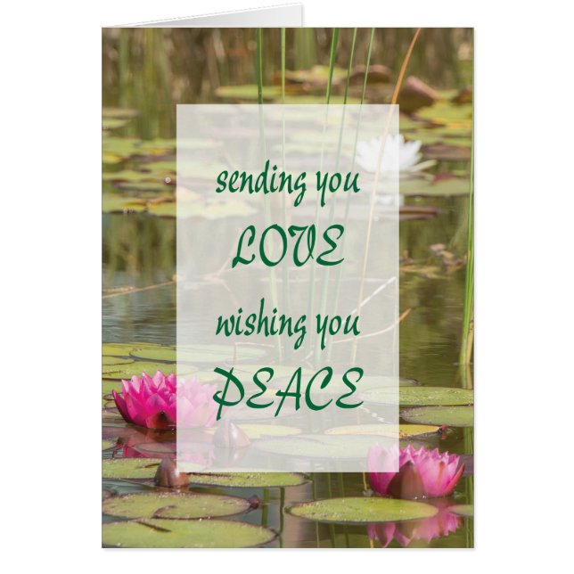 Sending you love Wishing you peace empathy lilies (Front)