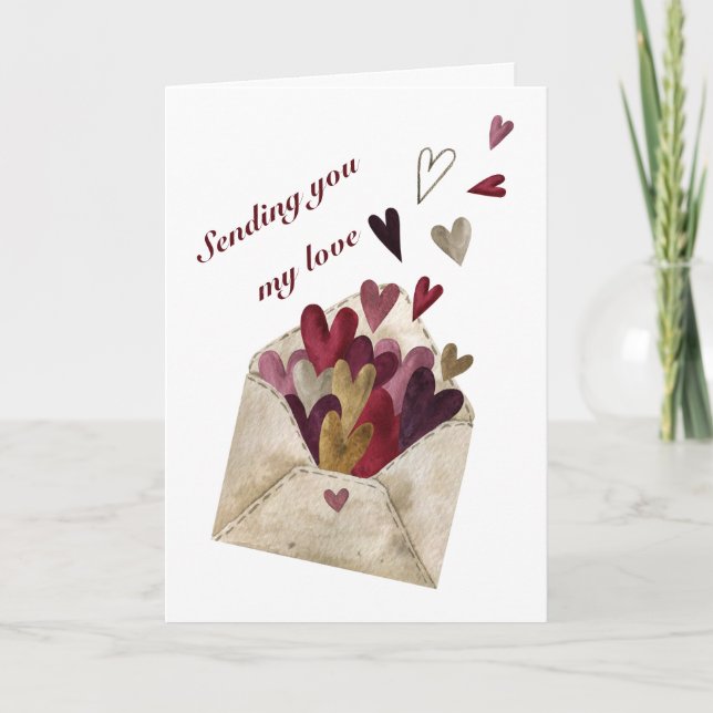 Sending You My Love Happy Valentine’s Day Holiday Card (Front)