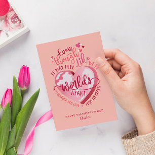 Sending You My Love Valentine's Greeting From Afar Holiday Card