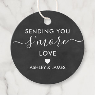 Sending You S'more Love Tag, Wedding Chalkboard Favour Tags