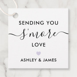 Sending You S'more Love Tag, Wedding Lavender Favour Tags