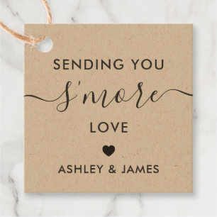 Sending You S'more Love Tag, Wedding Tag, Kraft Favour Tags