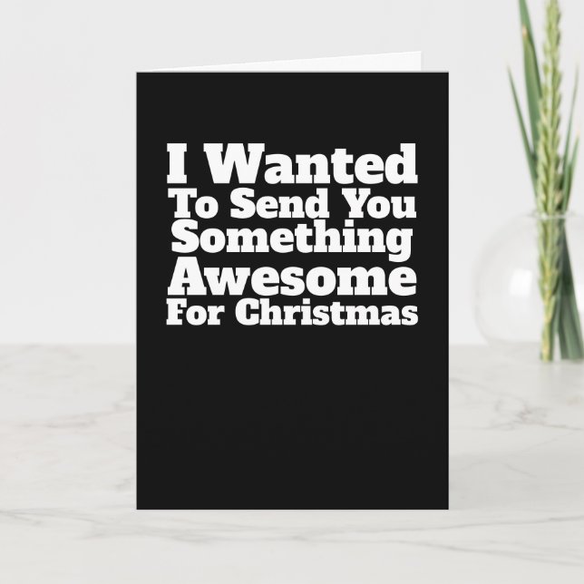 Sending You Something Awesome For Christmas Holiday Card (Front)