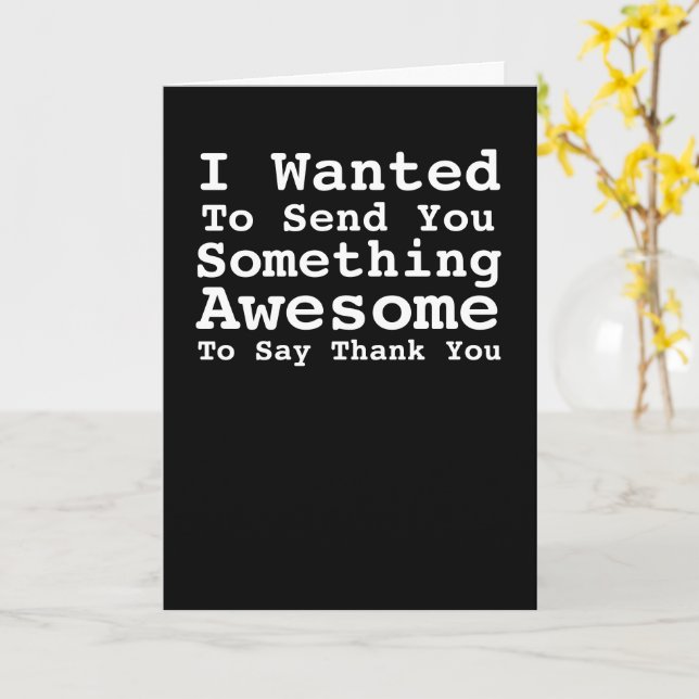 Sending You Something Awesome Thank You Card (Yellow Flower)