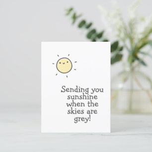 Sending you sunshine! Get Well Postcard