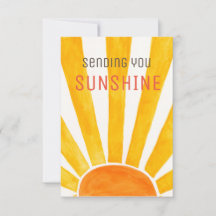 Sending You Sunshine Greeting Card.