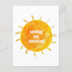 Sending You Sunshine Illustration Postcard