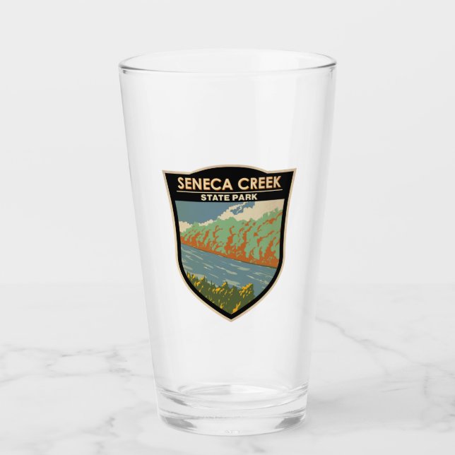 Seneca Creek State Park Maryland Badge Glass (Front)
