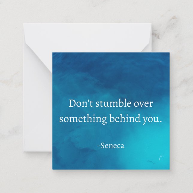 Seneca: Focus Forward, Don't Stumble on Past Card (Front)