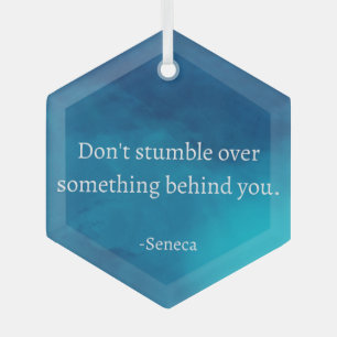 Seneca: Focus Forward, Don't Stumble on Past Glass Tree Decoration