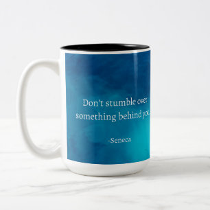 Seneca: Focus Forward, Don't Stumble on Past Two-Tone Coffee Mug