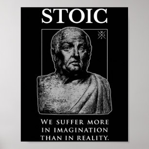 Seneca “in Imagination” Stoicism Quote Poster