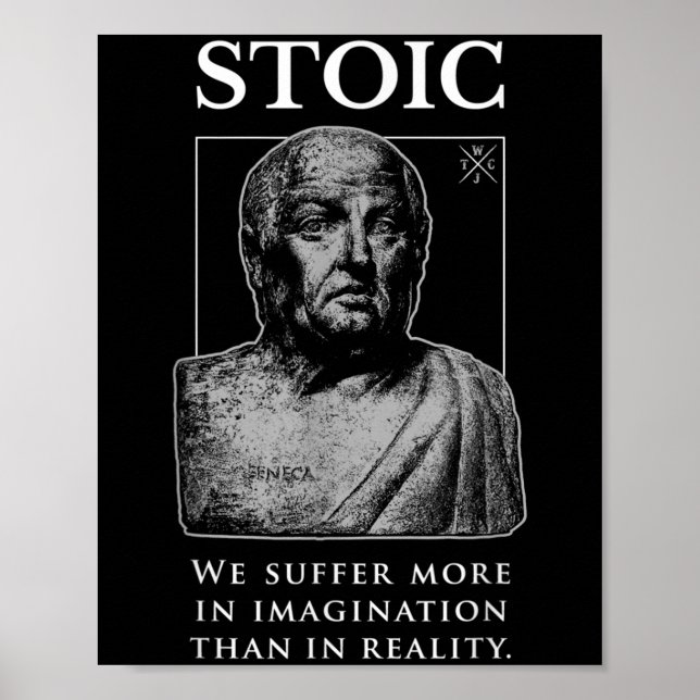 Seneca “in Imagination” Stoicism Quote  Poster (Front)