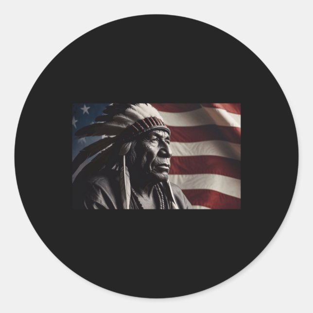 Seneca Indian Chief Sticker  (Front)