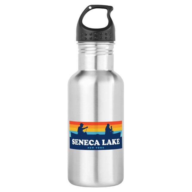Seneca Lake New York Canoe 532 Ml Water Bottle (Front)