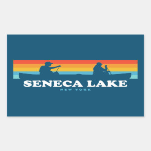 Seneca Lake New York Canoe Rectangular Sticker