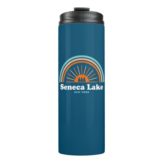 Seneca Lake New York Rainbow Thermal Tumbler (Front)