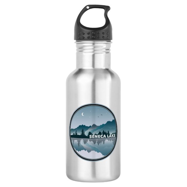 Seneca Lake New York Reflection 532 Ml Water Bottle (Front)