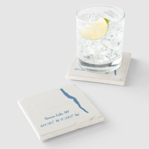 Seneca Lake, NY Marble Coaster