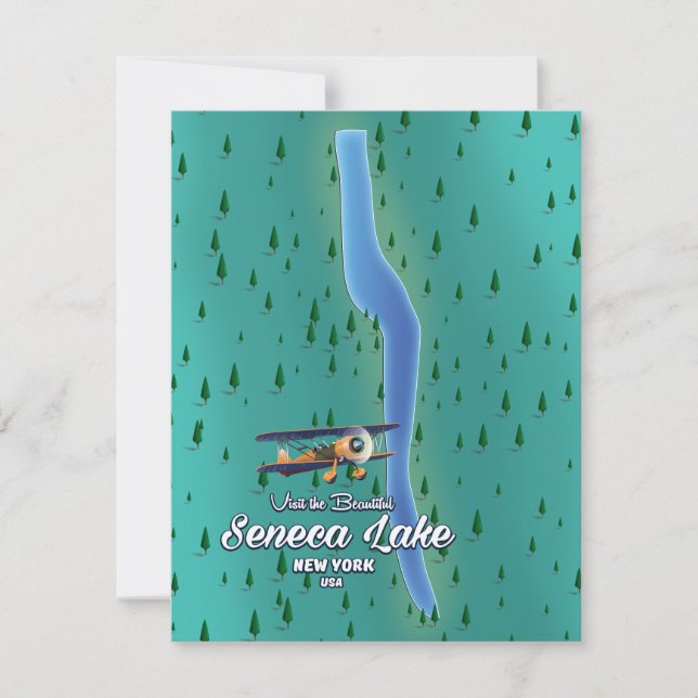 Seneca Lake, NYC lake map (Front)