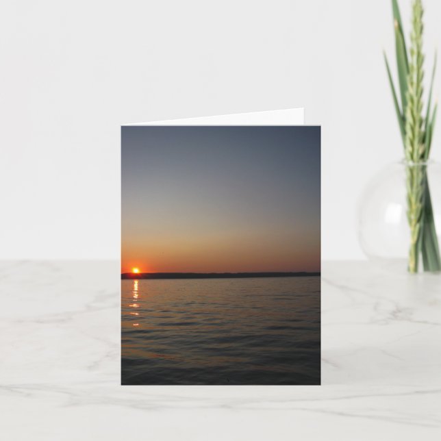 Seneca Lake Sunset Note Card (Front)