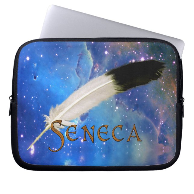 SENECA Nation & Feather Space Laptop Sleeve (Front)