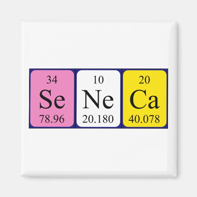 Seneca periodic table name magnet (Front)