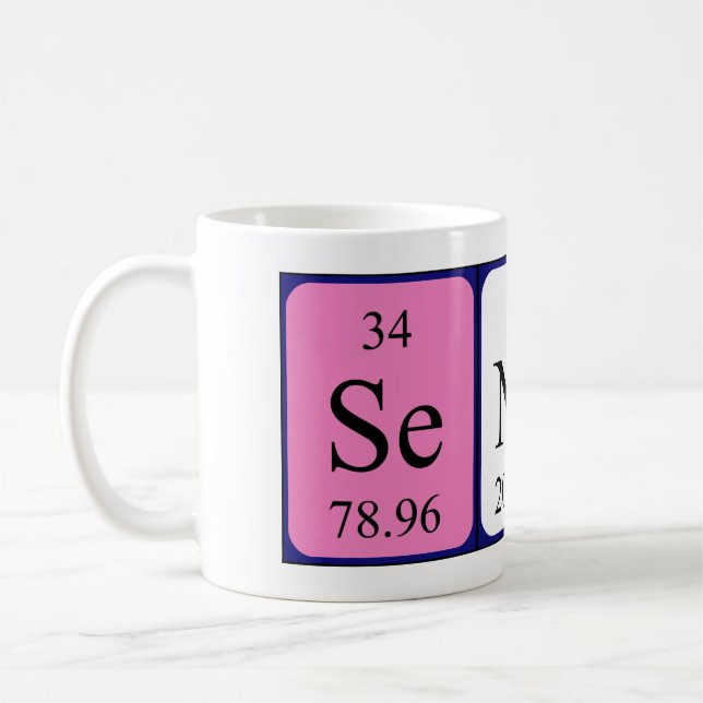 Seneca periodic table name mug (Left)