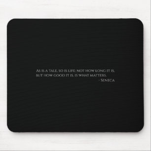 Seneca Quote On Life - Ancient Rome - Stoic Philos Mouse Mat