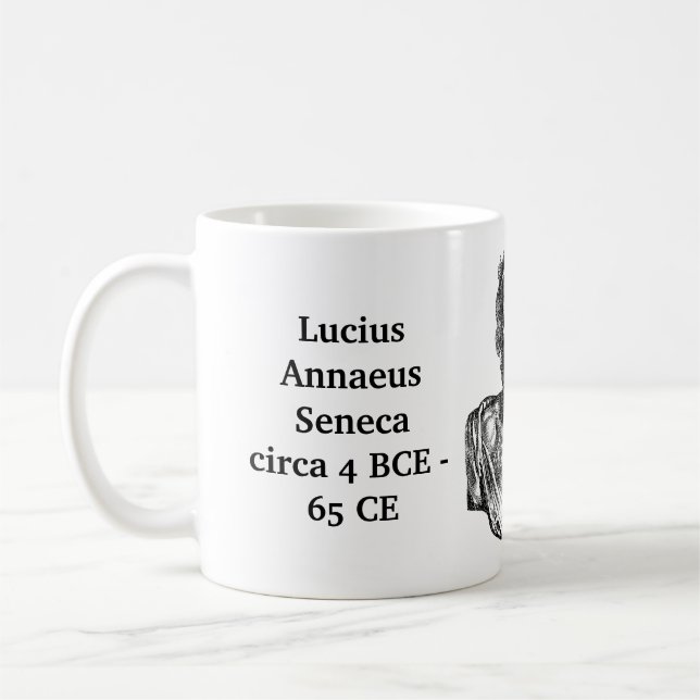 Seneca quote on literature and death coffee mug (Left)