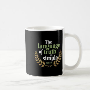 Seneca Quote Stoic Philosophy Wisdom Truth Simplic Coffee Mug