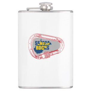 Seneca Rocks Climbing Carabiner Hip Flask