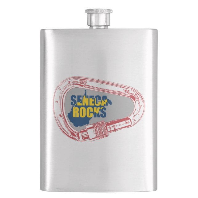 Seneca Rocks Climbing Carabiner Hip Flask (Front)