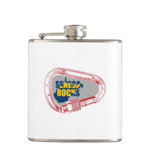 Seneca Rocks Climbing Carabiner Hip Flask