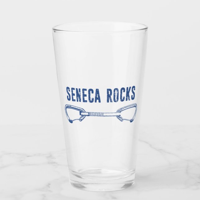 Seneca Rocks Climbing Quickdraw Glass (Front)