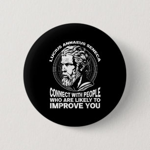 Seneca Stoic Philosopher Motivational Self Improve 6 Cm Round Badge