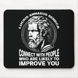 Seneca Stoic Philosopher Motivational Self Improve Mouse Mat