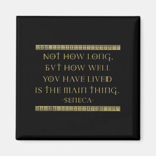 Seneca Stoicism Inspirational Quotes Memento Mori  Magnet