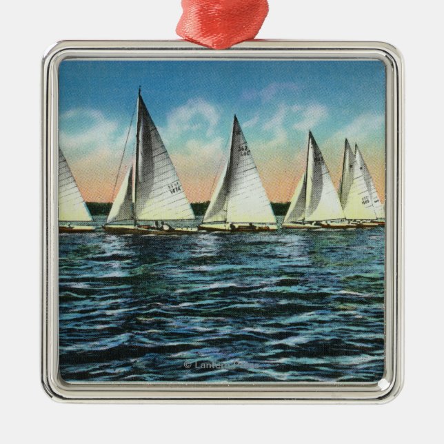 Seneca Yacht Club Metal Tree Decoration (Front)