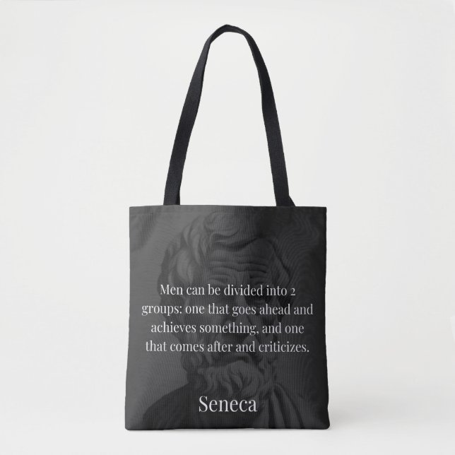 Seneca's Division: The Doers and the Critics Tote Bag (Front)