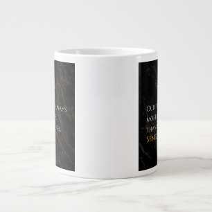 Seneca's Insight: Fears Compared to Real Dangers Large Coffee Mug