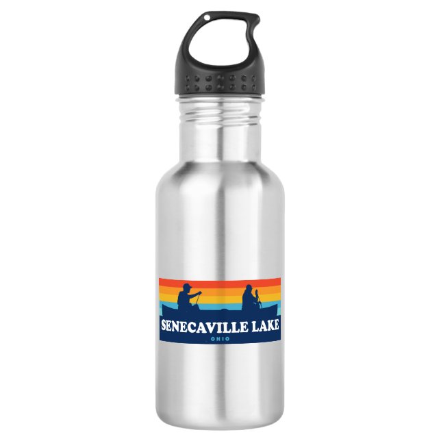 Senecaville Lake Ohio Canoe 532 Ml Water Bottle (Front)
