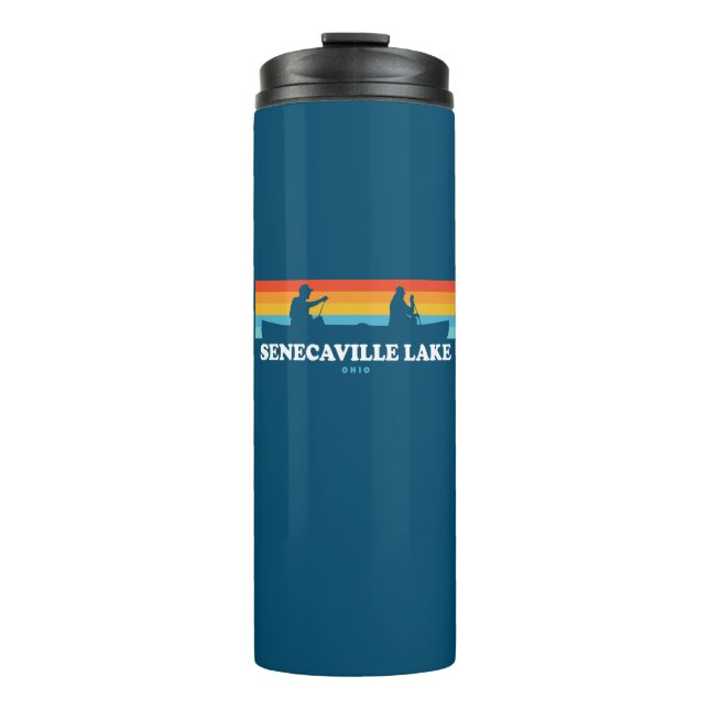Senecaville Lake Ohio Canoe Thermal Tumbler (Front)