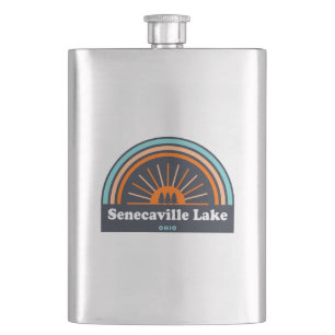 Senecaville Lake Ohio Rainbow Hip Flask