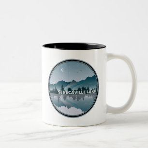 Senecaville Lake Ohio Reflection Two-Tone Coffee Mug