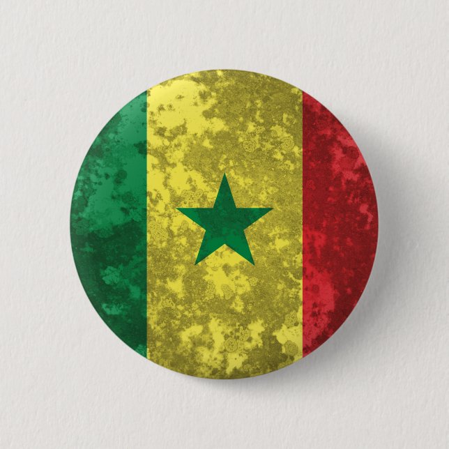 Senegal 6 Cm Round Badge (Front)